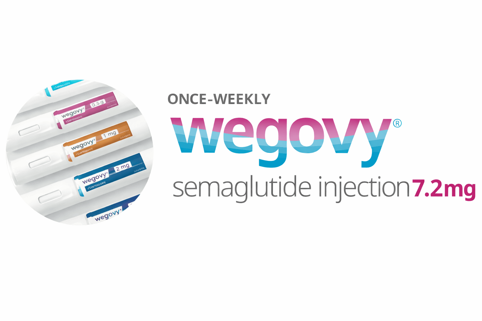Wegovy 7.2mg pens containing semaglutide for weight loss